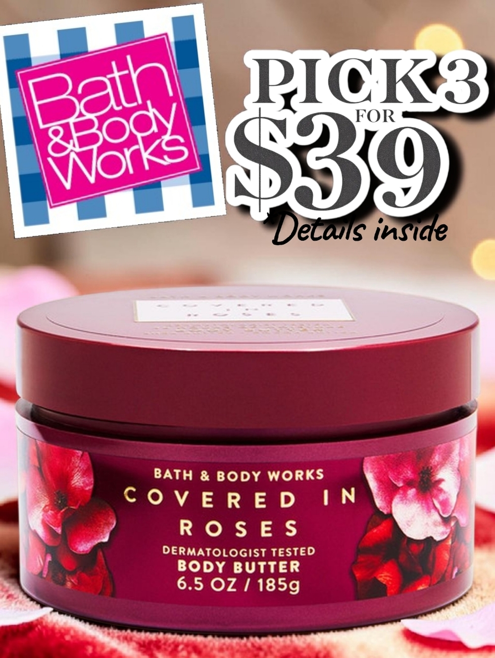 Bath & Body Works Covered In Rose Body Butter- Luxury Collection